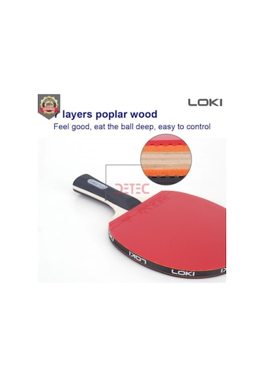 Loki İttf Onaylı Masa Tenisi Raket Set 2 Raket Top Kılıf