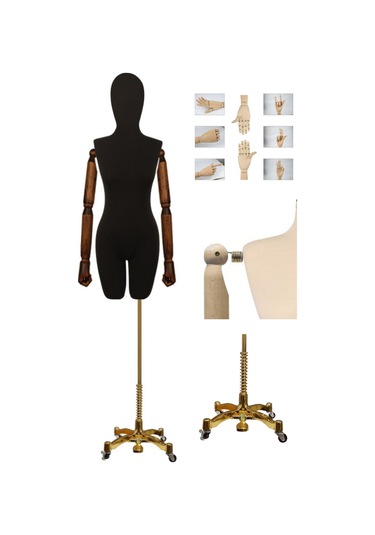 Gold Ayak Pantolon Giyebilen 40beden Ahşap Kollu Terzi Mankeni 7