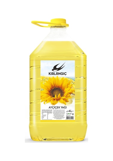 Kırlangıç Dar Ağız Ayçiçek Yağı Pet 4 L