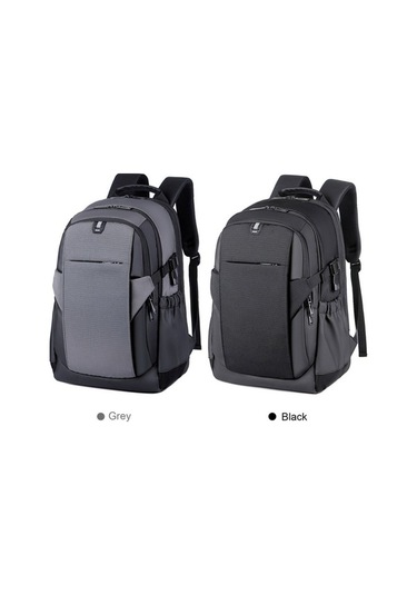 Createtech Usb Sırt Çantası Seyahat Şarj Portu Hırsızlığa Karşı Dayanıklı Bilgisayar Çantası Günlük İl Gri