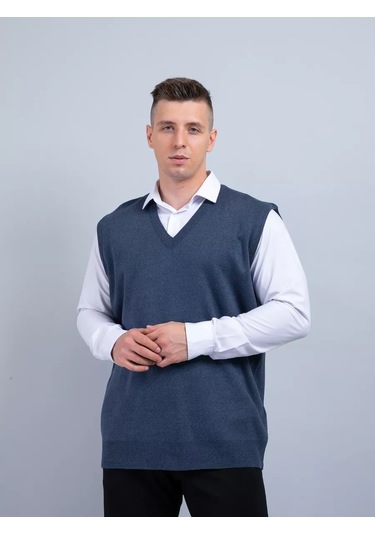 Pralkin İ Ko Erkek Klasik Yelek 11676515 Açık Mavi