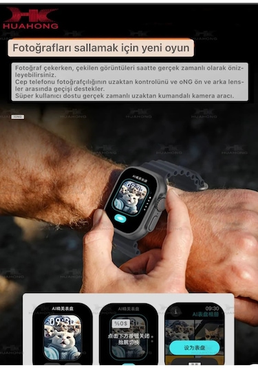 Watch 8 Ultra Akıllı Saat Hk 8 Ultra Amoled Ekran 2.02hd Nfc Gps Yeni Amiral Gemisi 49mm