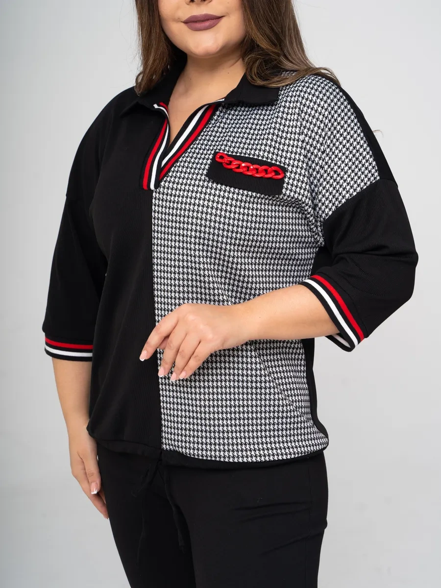 Hanıfa Ribanalı Bluz 261410351 Siyah