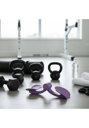 Buffer Bacak Arası İncelten Egzersiz Aleti - İç Bacak Sıkılaştırıcı, Pelvik Kas Güçlendirici Plastik Spor Aparatı Siyah