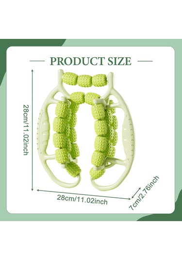 Suntek 29 Tekerlekli Bacak Masaj Silindiri Fitness Kelepçesi Kol Yeşil