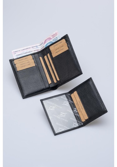 DERİNSS DRC7023 Hakiki Deri Erkek Siyah Cüzdan