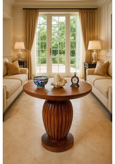 Ahşap Orta Sehpa Meşe Renk Modern Mantar Tasarım Meşe Ahşap Orta Sehpa Meşe Renk Modern Mantar Tasarım Meşe