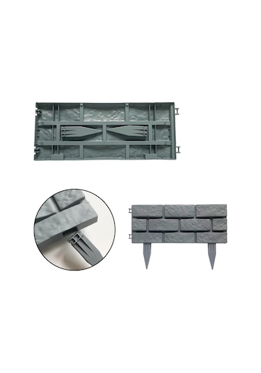 Homyl 4 Parça Bahçe Çiti Kenarı Peyzaj Yolları Kaldırımlar