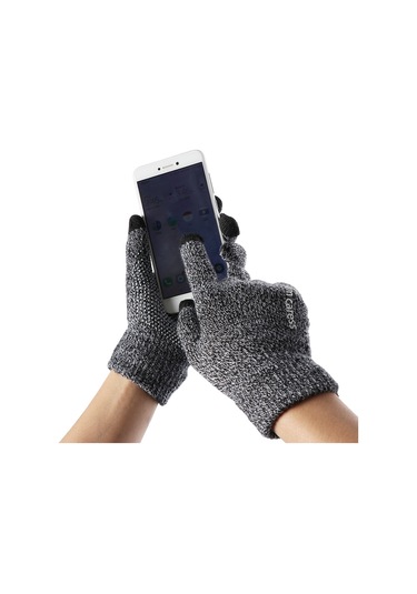 1 Çift Erkek Kalın Örme Eldiven Telefon Ekranı Kış Sonbahar Sıcak Yün Kaşmir Düz Renk Eldiven Erkek Eldiven İş Eldivenleri D-coff