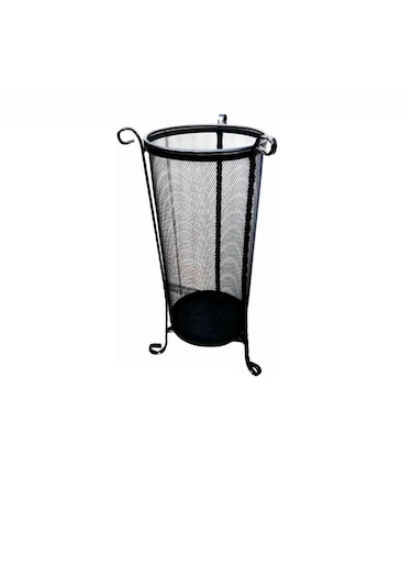 Ferforjeli Fileli Metal Siyah Şemsiyelik 26 50 Cm Siyah