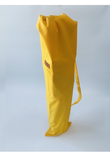 Joyfull Turtle Ahşap - Kollu Katlanır Sandalye -Sarı Kılıf-Çanta Sarı