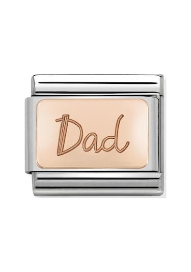 Composable Classic Dekoratif Link - Plakalar Mesajlar - Baba - 9k Rose Altın