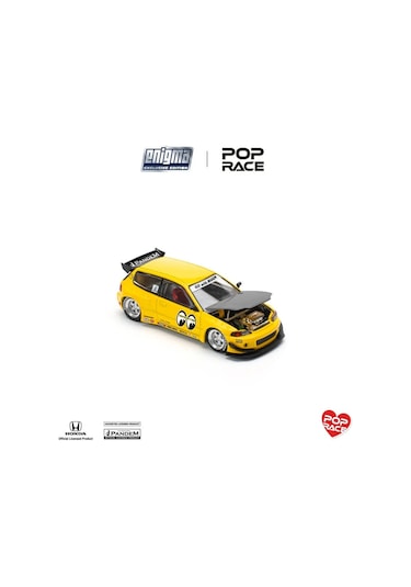 Pop Race 1/64 - Pandem Civic Eg6 Mooneyes - Pre010 Blister Paket