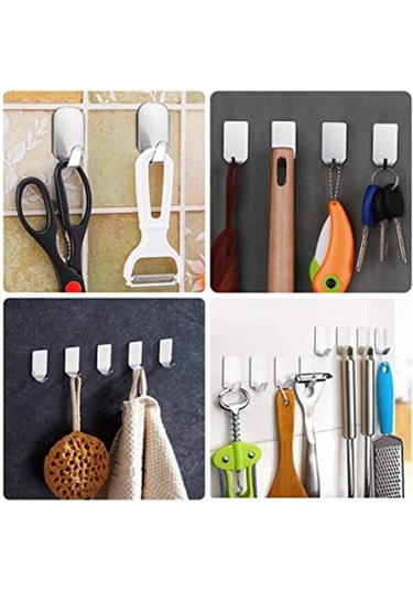4 Adet Paslanmaz Çelik Jilet Tutucu Tıraş MakinesiOrganizatör 4 Pcs Fine Hook