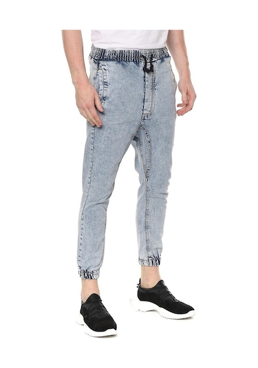 Beli Ve Paçası Lastikli Şalvar Model Erkek Kot Pantolon