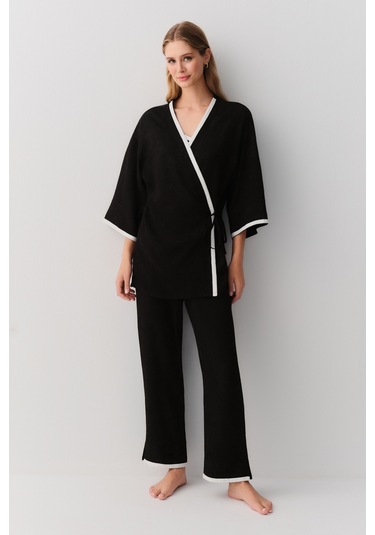 Suwen Cecilia Uzun Sabahlık Sh26102615012 Siyah