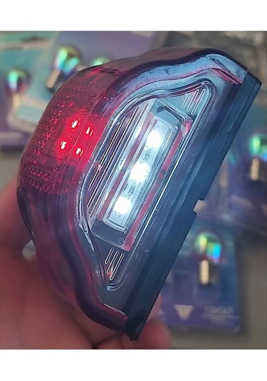 2 Adet Tır Kamyon Dorse Plaka Lambası Kobra Kırmızı 12-24 Volt