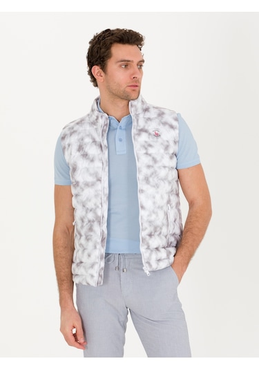 Cacharel Beyaz Slim Fit Mont Yelek