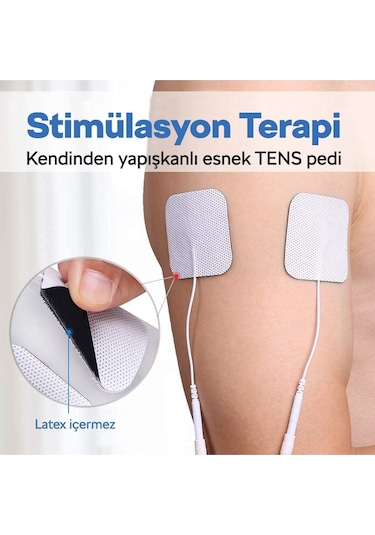 TıpTeknikMarket 5 Paket, 20 Adet Tens Elektrod Pedi 5x5 Cm Extra Güçlendirilmiş Yapışkanlı Esnek Kıvrılabilir Kumaş