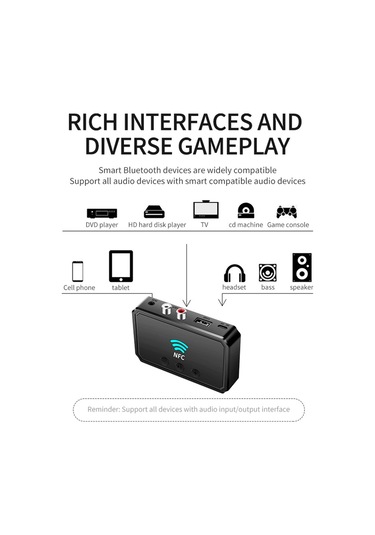 Suntek Telefonlar Tv Için Nfc Bluetooth 5.0 Ses Adaptörü