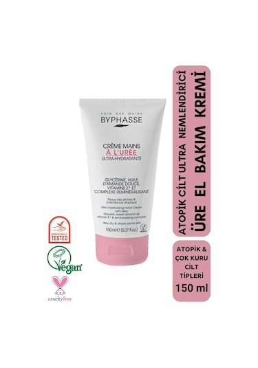 Byphasse Atopik Ciltler için Ultra Nemlendirici El Kremi 150 ML