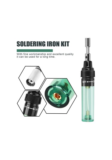 Youtek Ev İçin Taşınabilir Gaz Lehim Makinesi - Uçak Kalem Tipi Tamir Aleti 3'ü Bir Arada Kaynak Gereci