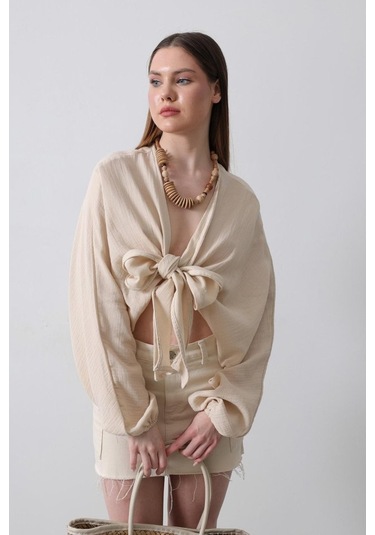 Gülsüm Aydın Bluz - Bej Bej