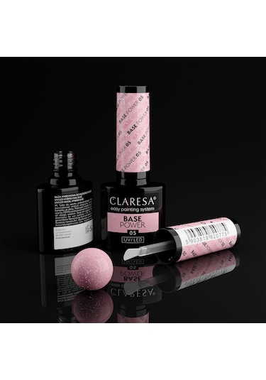 Claresa Renkli Power Base Coat Nude Simli Pembe 05 - 5g