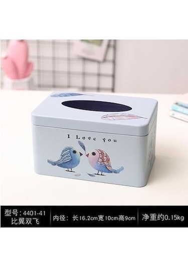 Açık Gri-avrupa Demir Tutucu Doku Kutusu Ev Masa Dekorasyonu Kare Peçete Levha Kağit Kutu Depolama Otomatik Kağıt Havlu