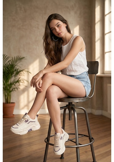 Dark Seer Ds.pmd239k2110 Sneaker 2025 Kadın Bej-mor