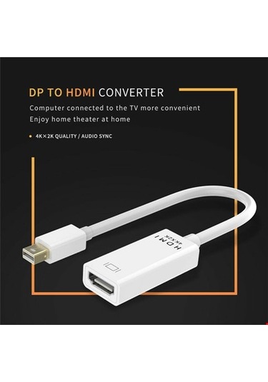 Mini Displayport Thunderbolt To Hdmi 4K Çevirici Kablo