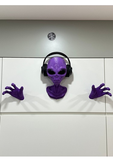 Alien Uzaylı Duvar Dekorasyonu Veya Kulaklık Tutucu