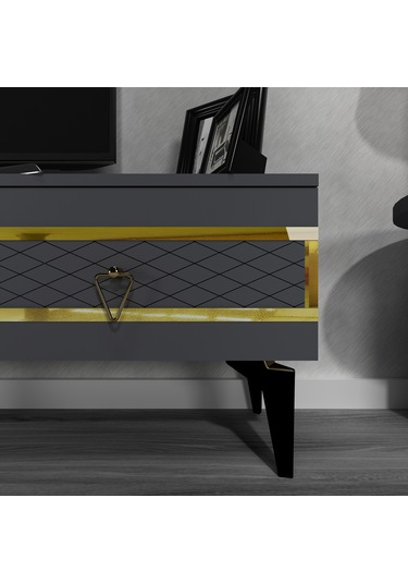 Zirve Üçgen Dolap,çekmece Metal Mobilya Kulbu 4 Adet Altın