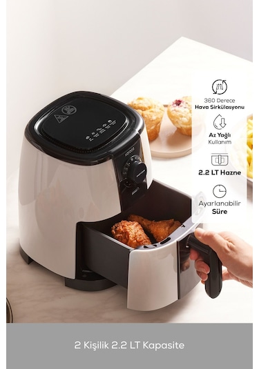 Karaca Smart Cook 60 Dakikaya Kadar Zaman Ayarlı Compact 2 Kişilik Airfryer