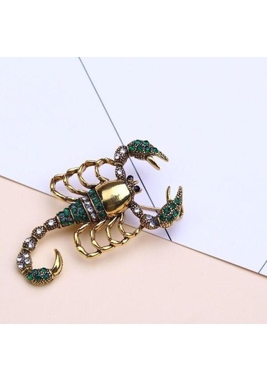 Novahub Gümüş - Siyah Akrep Böcek Broş Emaye Pin Metal Pin Erkekler Takı Hediyeler Kadınlar İçin Broşlar Gümüş - Siyah