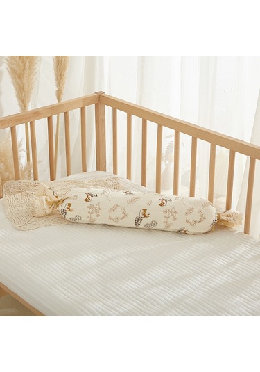 Şeker Silindir Yastık Bebek Boyun Yastığı Yumuşak Ve Güvenli No.45 Ekru