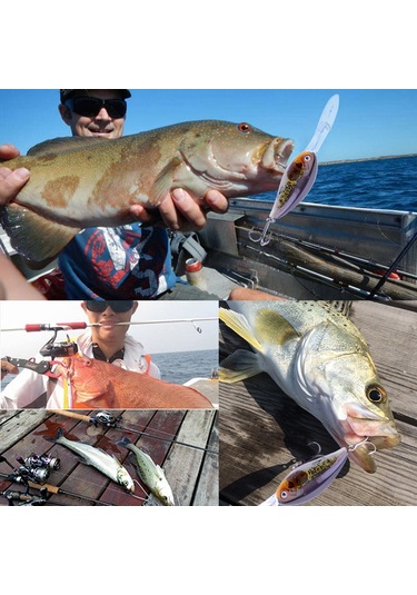 Hengjıa 4 12 Cm Gerçekçi Renkli Kaya Plastik Sert Yemler Balıkçılık Lures Olta Takımı Yemler, Rastgele Renk Teslimat