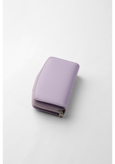 Cengiz Pakel Orta Boy Çıt Çıt Detaylı Kadın Cüzdan/portföy - 65300 - Lila 65300-lila