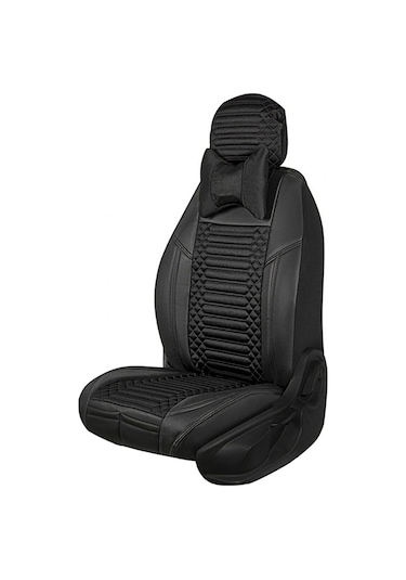 Kia Picanto Uyumlu Lüks Deri Oto Koltuk Kılıfı Ön Arka Takım Siyah Giydirme Tip Exc