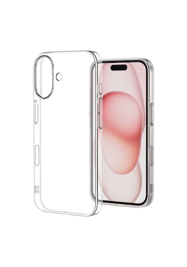 Nourthkiingdom Apple Uyumlu iPhone 17 Kılıf Zore Droga Kapak - Şeffaf Şeffaf