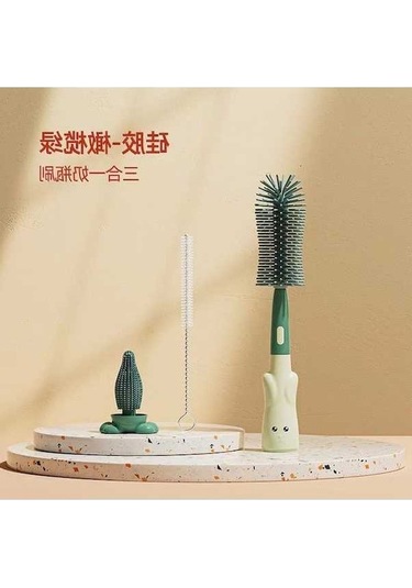 Flybuy Süt Şişesi Fırçası, Bebek Silikon Şişe Fırçası, Temizleme Fırçası, Pipet, Güvenli Ve Dayanıklı