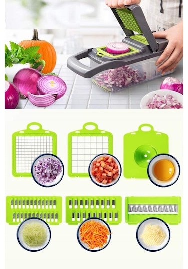 Küp Rende Doğrayıcı Dicer Mandolin Dilimleyici Kesici Mutfak Seti
