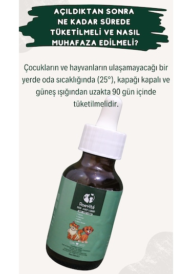 Roevita Kedi ve Köpekler İçin Tüy  Multivitamin Damla