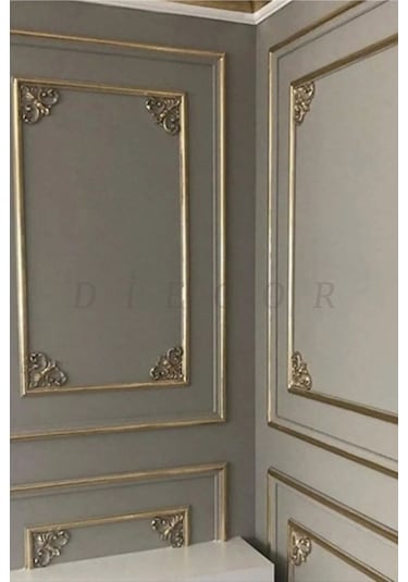 Diecor Dekoratif Polimer Mobilya, Duvar Ve Tavan Motifi Sarı Beyaz 12 Cm Model:xa47