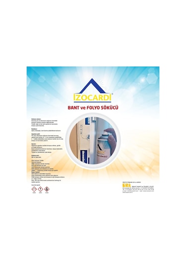 İzocardi Etiket Folyo Ve Bant Sökücü Sprey 500 Ml