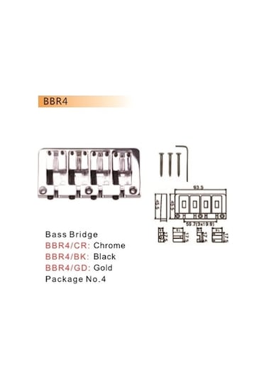 Valencia Bbr4bk Dr.Parts Bas Köprü Siyah 93.5x45.5