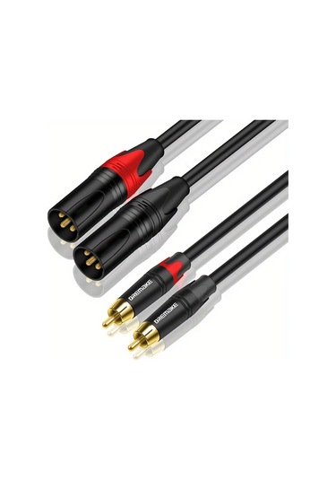 Xuweiwei Dremake Profesyonel Dual Xlr Rca Ses Kablosu 6ft Siyah