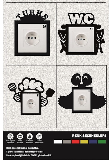 Dekoratif Priz Kenarı Süsü Ahşap Priz Çerçevesi