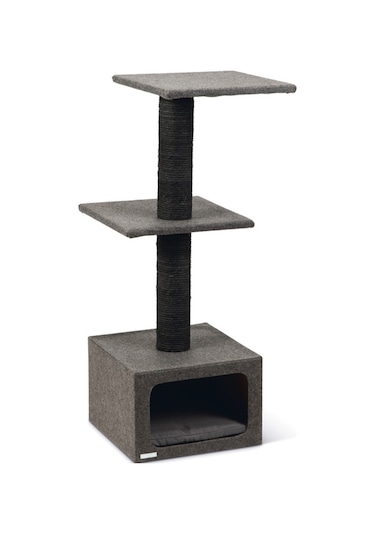 Karlıe Kedi Tırmalama+ev Dora Gri 38x38x91cm