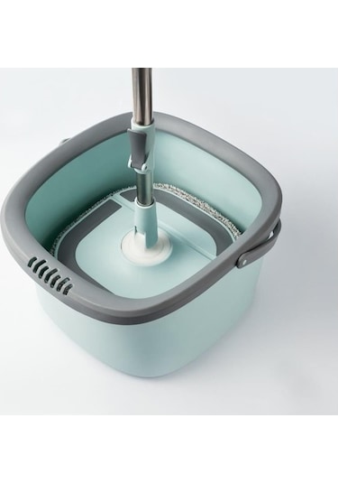Spin Mop Compact Geniş Kare Paspaslı Temizlik Seti 10 L